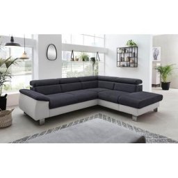 COTTA Polstergarnitur Komaris, (Set), Set: bestehend aus Ecksofa und Hocker, Kopfteilverstellung