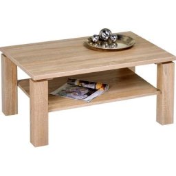 PRO Line Couchtisch, aus Holz, mit Ablageboden, wahlweise mit Holzplatte oder Einlage