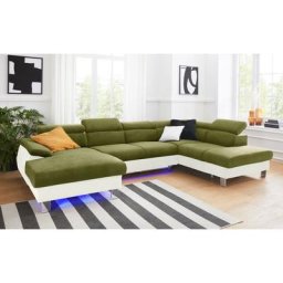 COTTA Polstergarnitur Komaris, (Set), Set: bestehend aus Wohnlandschaft und Hocker, Kopfteilverstellung