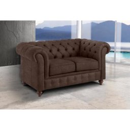 Home affaire 2-Sitzer Chesterfield, mit Knopfheftung, auch in Leder