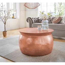 Leonique Couchtisch Melun, in verschiedenen Größen erhältlich, aus Aluminium, besonderes Unikat