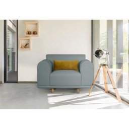 andas Loveseat Maroon, in skandinavischem Design, mit losem Kissen