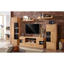 Woltra Wohnwand Ribe, (Set, 5-St), teilmassives Holz