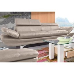 COTTA Polstergarnitur, (Set), Set: bestehend aus 3-Sitzer und Hocker, Inklusive Rückenverstellung