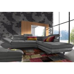 COTTA Polstergarnitur, (Set), Set: Ecksofa, Hocker, Kopfteilverstellung, wahlweise mit Bettfunktion