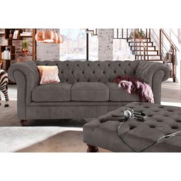 Home affaire Chesterfield-Sofa Chesterfield, mit Knopfheftung, auch in Leder
