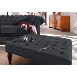 Home affaire Hocker Chesterfield, mit Knopfheftung, auch in Leder