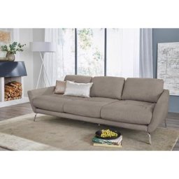 W.SCHILLIG Big-Sofa softy, mit dekorativer Heftung im Sitz, Füße Chrom glänzend
