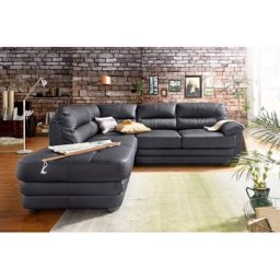 COTTA Polstergarnitur, (Set), bestehend aus Ecksofa & Hocker, optional mit Bettfunktion und -kasten