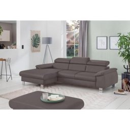 COTTA Polstergarnitur Komaris, (Set), Set: bestehend aus Ecksofa und Hocker, Kopfteilverstellung