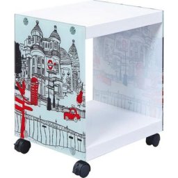 INOSIGN Beistelltisch Cube, mit gestalteten Glasseiten