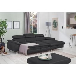 COTTA Polstergarnitur Komaris, (Set), Set: bestehend aus Ecksofa und Hocker, Kopfteilverstellung