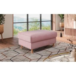 Home affaire Polsterhocker, Holzfuesse mit Metallteller