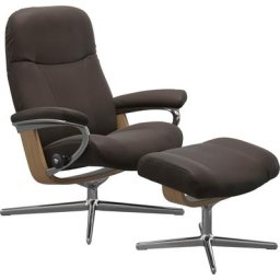 Stressless® Fußhocker Garda, mit Cross Base, Größe M & L, Holzakzent Eiche