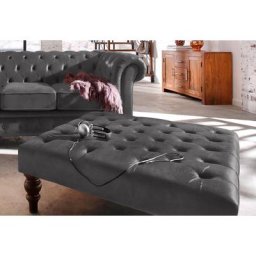 Home affaire Hocker Chesterfield, mit Knopfheftung, auch in Leder