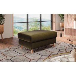 Home affaire Polsterhocker, Holzfuesse mit Metallteller