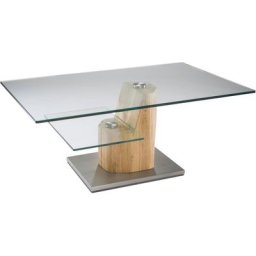 HASSE MÖBEL COLLECTION Couchtisch 7125 HK-110-35, Gestell aus einem Holzblock gefräst