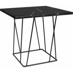 TemaHome Beistelltisch Helix, mit einer schönen Marmortischplatte und einem schwarzen Metallgestell