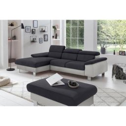 COTTA Polstergarnitur Komaris, (Set), Set: bestehend aus Ecksofa und Hocker, Kopfteilverstellung