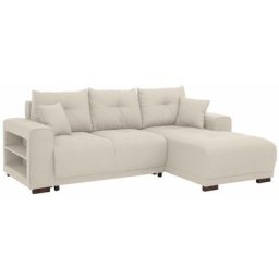 Home affaire Ecksofa Viborg, mit Regal in der Armlehne, wahlweise mit Bettfunktion