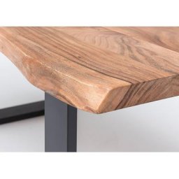 Home affaire Couchtisch Tristan, aus Massivholz Eiche mit Baumkante