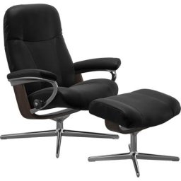 Stressless® Relaxsessel Garda, mit Cross Base, Größe M & L, Holzakzent Wenge