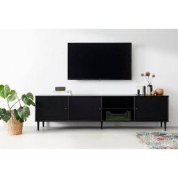 Hammel Furniture Media-Board Mistral, Tür mit Holzstruktur, zwei Türen mit Akustikstoff, Breite: 214,9 cm