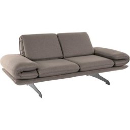 DOMO collection 2-Sitzer New York, wahlweise mit Armlehnen- und Rückenfunktion, mit Kufenfüßen aus Metall