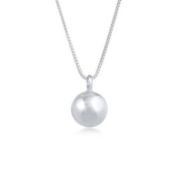 Elli Premium Kette mit Anhänger Kugel Anhänger Rund Basic 925 Silber