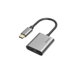 Hama Audio-Adapter, 2in1, USB-C-St.-3,5-mm-Klinke/USB-C-Buchse, Audio+Laden USB-Soundkarte