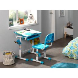 Vipack Kinderschreibtisch Comfortline (Set, mit Stuhl), Schülerschreibtsich, ergenomisch höhenverstellbar, mit Stauraumfach