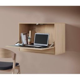 Hammel Furniture Schreibtisch Mistral, Wandschreibtisch mit Klappe, Schublade und LED Spot, Breite: 89 cm