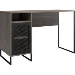 Dorel Home Schreibtisch Purdue (1-St), Tür mit Magnetverschluß, Gestell aus Metall, Höhe 76,5 cm