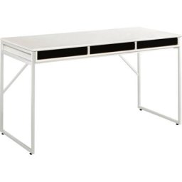 Hammel Furniture Schreibtisch Mistral, mit weißem Metallgestell und drei Schubladen, Breite: 137,4 cm