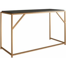Dorel Home Schreibtisch Quincy (1-St), Gestell aus Metall, verschiedene Farbvarianten enthältlich, Höhe 75 cm