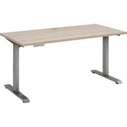 Maja Möbel Schreibtisch eDJUST, Breite 135 cm, Gestell anthrazit oder Roheisen lackiert