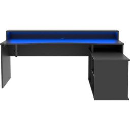 FORTE Gamingtisch Tezaur, mit RGB-Beleuchtung und Halterungen