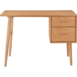 elbgestoeber Schreibtisch Elblamelle, Eschenholz und MDF, mit zwei Schubkästen, Breite 110 cm