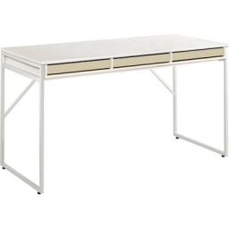 Hammel Furniture Schreibtisch Mistral, mit weißem Metallgestell und drei Schubladen, Breite: 137,4 cm