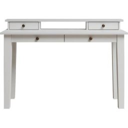 Wohn[glück]lich by Infantil Schreibtisch Solvita, Arbeitstisch Desk mit 2 Schubladen Kiefer massiv Breite 120cm Landhaus