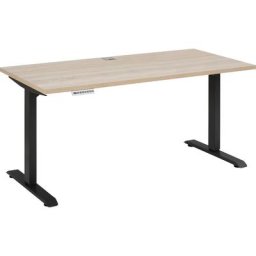 Maja Möbel Schreibtisch eDJUST, Breite 155 cm, Gestell anthrazit oder Roheisen lackiert