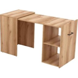 Helvetia Schreibtisch Smart, platzsparende Kommode ausziehbar zu einem kompletten Arbeitsplatz