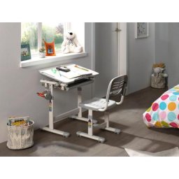 Vipack Kinderschreibtisch Comfortline (Set, mit Stuhl), Schülerschreibtsich, ergenomisch höhenverstellbar, mit Stauraumfach