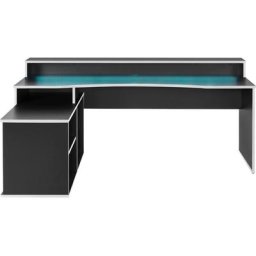 FORTE Gamingtisch Tezaur, mit RGB-Beleuchtung, Breite 200 cm, Ecktisch, exklusiv nur bei OTTO