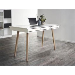 Hammel Furniture Schreibtisch Mistral, mit Holzbeinen und drei Schubladen, Breite: 137,4 cm