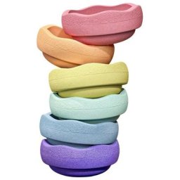 Stapelstein Spielzeug-Gartenset Stapelstein rainbow pastel, für Drinnen und Draußen, 6-tlg. ØxH: 27,5x12 cm