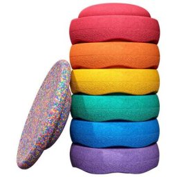 Stapelstein Spielzeug-Gartenset Stapelstein rainbow classic bundle 6+1, für Drinnen und Draußen, 7-tlg. ØxH: 27,5x12 cm