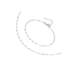 Smart Jewel Schmuckset 2-teiliges Set Collier und Armband mit kleinen Plättchen