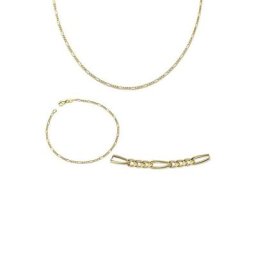 Firetti Ketten und Armband Set Figarokettengliederung, ca. 1,8 mm breit (Set, 2-tlg)