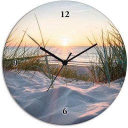 Artland Wanduhr Ostseestrand (wahlweise mit Quarz- oder Funhuhrwerk, lautlos ohne Tickgeräusche)